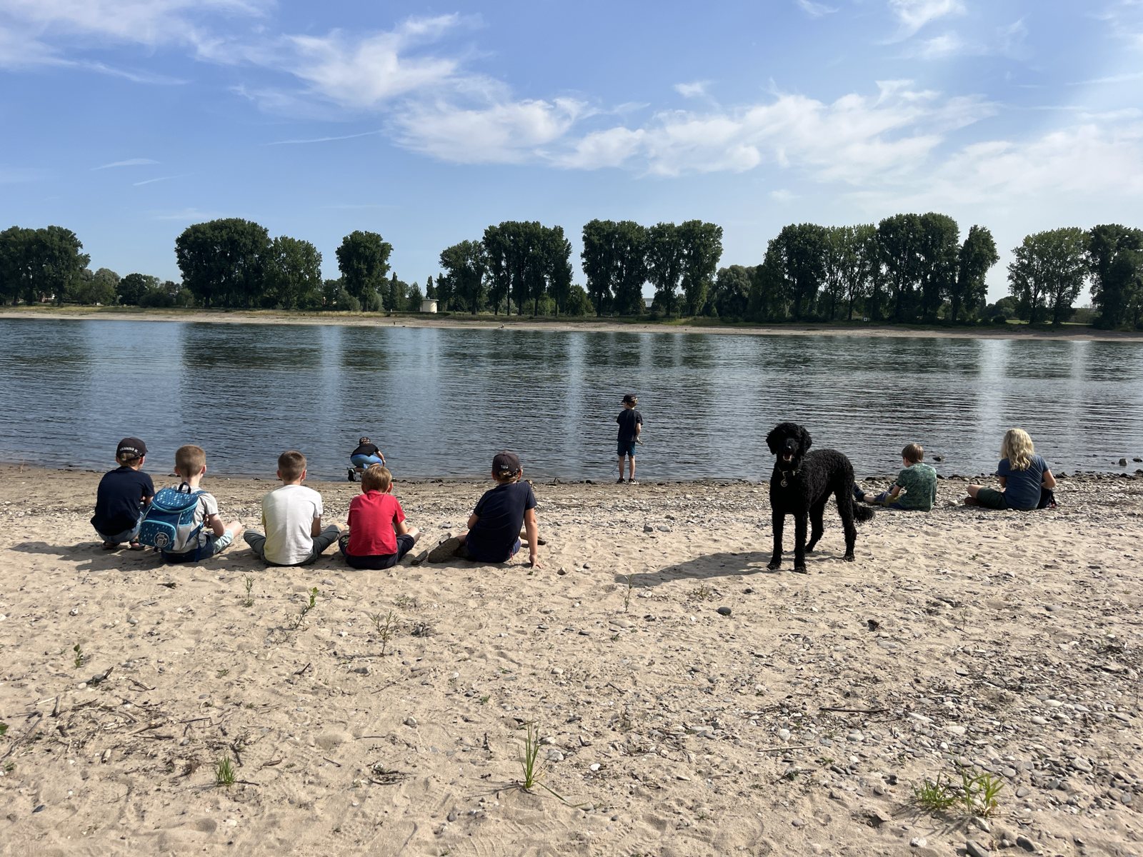 Children out by the Rhine
